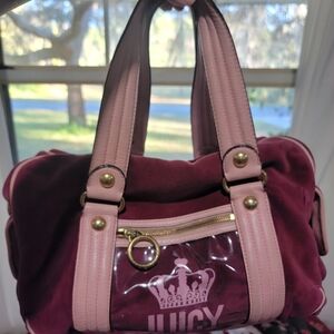 Juicy Couture Pink and Burgundy Women's Bag